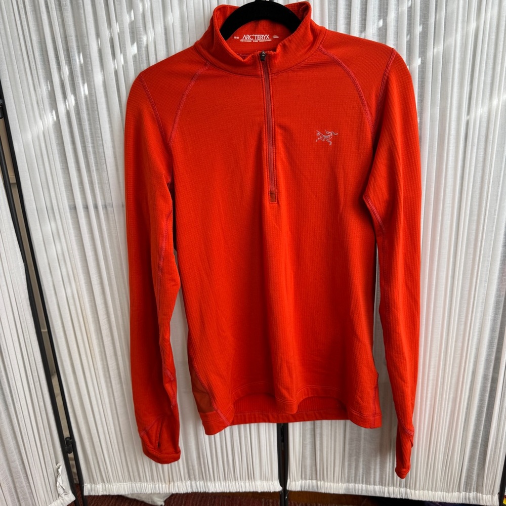 Arc'teryx Quarter-Zip Pullover in safety orange